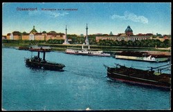 Düsseldorf, Rheinpartie am Kunstpalast, echt gelaufen Mai 1920, gute ...
