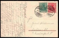 Düsseldorf, Rheinpartie am Kunstpalast, echt gelaufen Mai 1920, gute ...