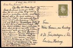 Düsseldorf, Rheinhalle, echt gelaufen 1932, gute Erhaltung.