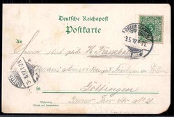 Braunschweig, Farblitho 'Gruß vom Grünen Jäger', gelaufen Mai 1897 ...