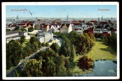 Braunschweig, Panoramaaufnahme, echt gelaufen 1912, rs. etwas ...