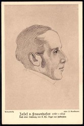 Fraunhofer, Josef v., Portraitkarte nach einer Zeichnung von ...