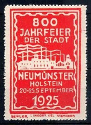 1925, 800 Jahrfeier der Stadt Neumünster in Holstein, tadellos ...