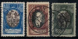 30 Rp., 35 Rp. und 50 Rp. Freimarken 1921, jew. sauber gest., in ...