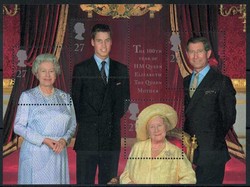 100. Geburtstag von Königin Mutter Elisabeth-Block 2000, tadellos ...