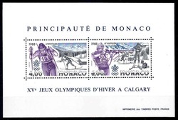 Olympische Winterspiele in Calgary-Block 1988, tadellos postfrisch, ...