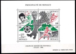 Fußball-Weltmeisterschaft in Italien-Block 1990, tadellos postfrisch ...