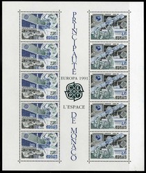 Europa europ. Weltraumfahrt-Block 1991, tadellos postfrisch, Luxus. ...