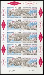 Internationale Briefmarkenausstellung Monaco 1996, der ungezähnte ...