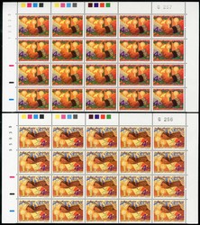 Weinhnachten 1999, die Sondermarke im oberen Bogenteil zu 20 Marken, ...