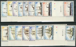 Freimarken Postschiffe 1978, in senkr. Paaren mit Zwischenstegen, ...