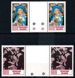 90. Geburtstag von Königinmutter Elisabeth 1990, in waager. Paaren ...