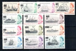 Freimarken Königin Elisabeth II. mit neuem Wertaufdruck 1967 und ...