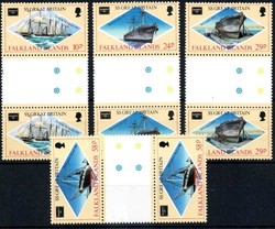 Briefmarkenausstellung 1986, in Paaren mit Zwischenstegen, tadellos ...