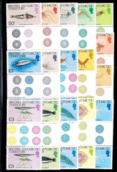 Algen und Meerestiere 1984, in Paaren mit Zwischenstegen, tadellos ...