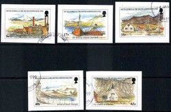 Ansichten von Südgeorgien 1999, sauber gest. auf Briefstücken, ...