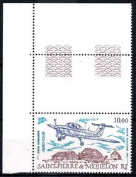 Flugzeuge 1961, mit Zierfeld in Markengröße aus der Bogenecke, ...