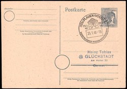 12 Pf. Arbeiter-Ganzsache mit SST 'Briefmarkenausstellung Plauen 25.1 ...
