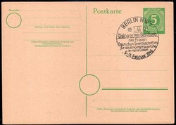 5 Pf. Ziffer-Ganzsache mit SST 'Berlin NW 7 usw.', gute Erhaltung.