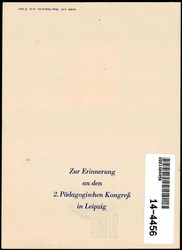 2. Pädagogischer Kongress Leipzig 1947, mehrfarbiges Gedenkblatt zu ...