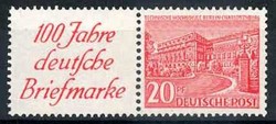 R1a + 20 Pf. Berliner Bauten-ZD 1949, tadellos postfrisch, Luxus. ...