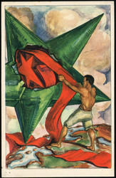 Esperanto: seltene mehrfarbige Kunst-Karte aus den 1920er Jahren zur ...