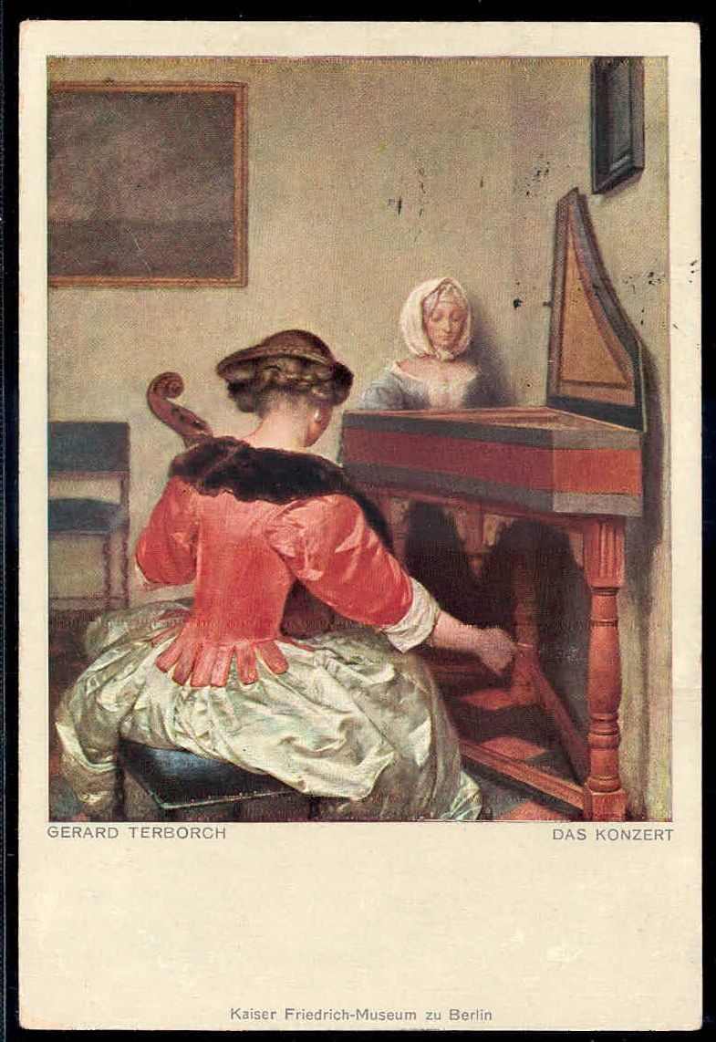 Dessau: 1912, Kunstkarte 'Das Konzert' im Auftrag der ...