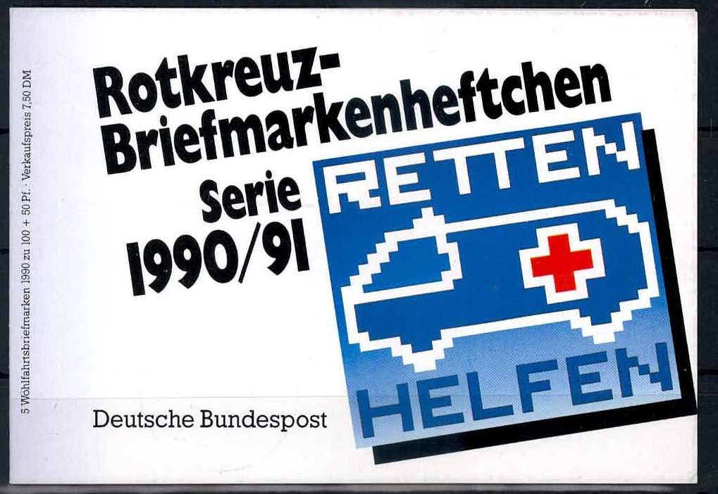 Rotkreuz-Heftchen 1990, mit Tagesstpl. 'Frankenberg (Eder)', Luxus.