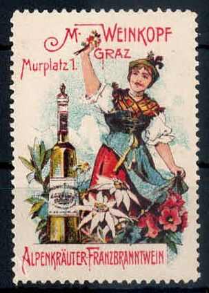 Reklamemarke der Firma M. Weinkopf in Graz am Murplatz 1 zum ...