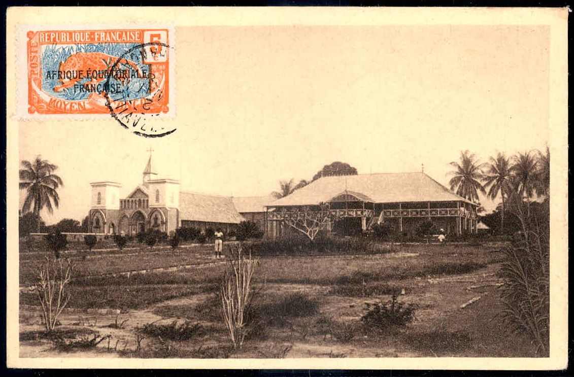 Ca. 1928, bildseitig frankierte AK aus Brazzaville, mit einer ...