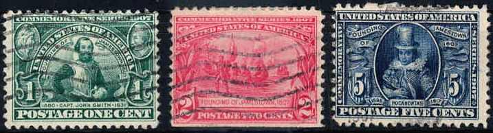 Jamestown-Ausstellung 1907, in Bedarfszähnung und Abstempelung. M€ ...