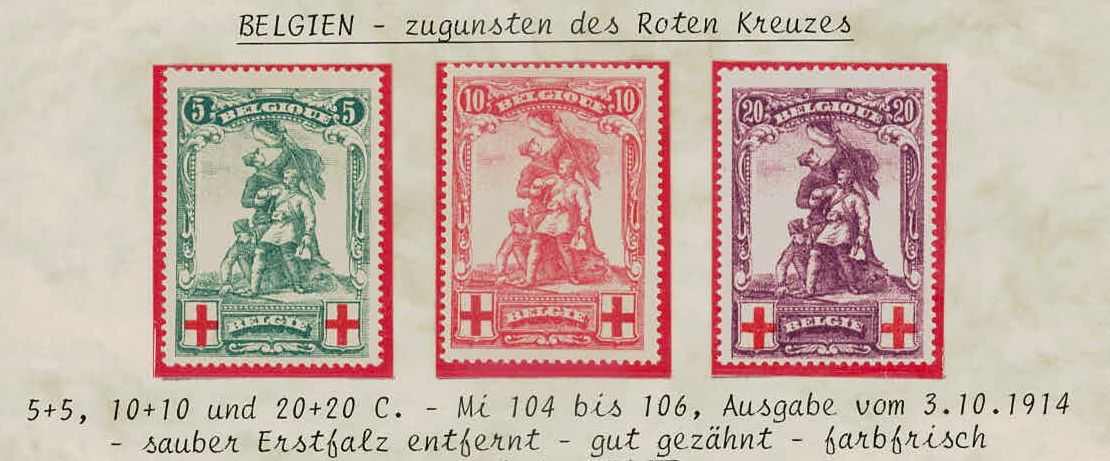 Rotkreuz-Satz 1914, sauber ungebraucht, Luxus. M€ 75,--