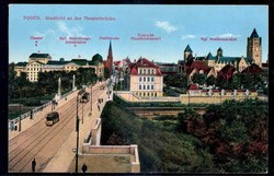 Posen/Stadtbild an der Theaterbrücke: mehrfarbige AK als ...