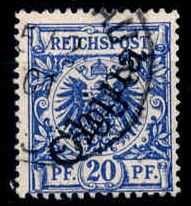 20 Pf. Krone/Adler, mit diagonalem Aufdruck 'China', mit ...