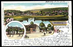 Dörnitz: 1906, gelaufene Karte mit Bahnpoststpl., mit Abbildungen ...