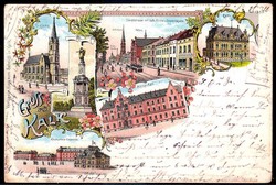 Kalk: 1900, Farblitho-Karte mit vers. Ansichten, u. a. der ...