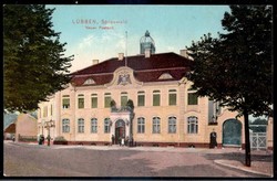 Lübben im Spreewald: 1913, Farbkarte mit Aufnahme des neuen ...