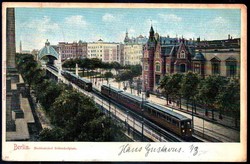 Berlin: 1903, Farbkarte vom Hochbahnhof Nollendorfplatz, mit ...