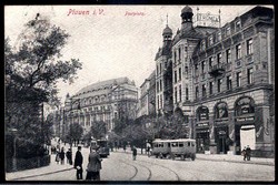 Plauen im Vogtland: 1926, Foto des Postplatzes mit dem Hauptpostamt, ...