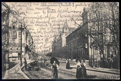 Strassburg im Elsass: 1906, Foto der Hohenlohstr. mit dem ...