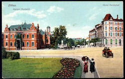 Zittau: ca. 1905, Farblitho-Karte mit Aufnahme des Kaiserl. Postamtes ...