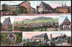 Goslar am Harz: Farb-AK mit vers. Ansichten, u. a. Gildehaus, ...