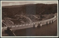 Talsperre Goldentraum: s/w.-Fotokarte, ungebraucht, gute Erhaltung.
