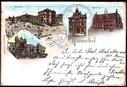 Hannover: 'Gruß aus..'-Farb-Lithokarte mit Ansichten vom Tivoli, ...