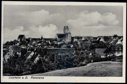 Leipheim: s/w.-AK mit Panoramaansicht, gelaufen 1942. Erhaltung II.