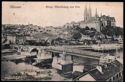 Meissen: s/w.-AK 'Königl. Albrechtsburg und Dom', gelaufen 1924 nach ...