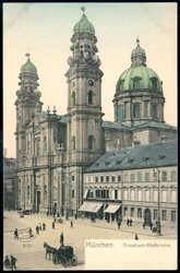 München: Farb-AK mit Ansicht der Theatiner-Hofkirche, ungebraucht. ...