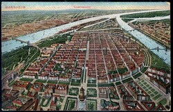 Mannheim: Farb-AK mit Gesamtansicht, gelaufen 1912. Erhaltung II.