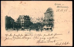 Mühlhausen: 'Gruß aus...'-Karte mit Ansicht vom Friedensplatz, ...