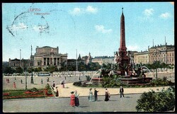 Leipzig: Farb-AK mit Ansicht des Augustusplatzes, rs. mit Zudruck '11 ...